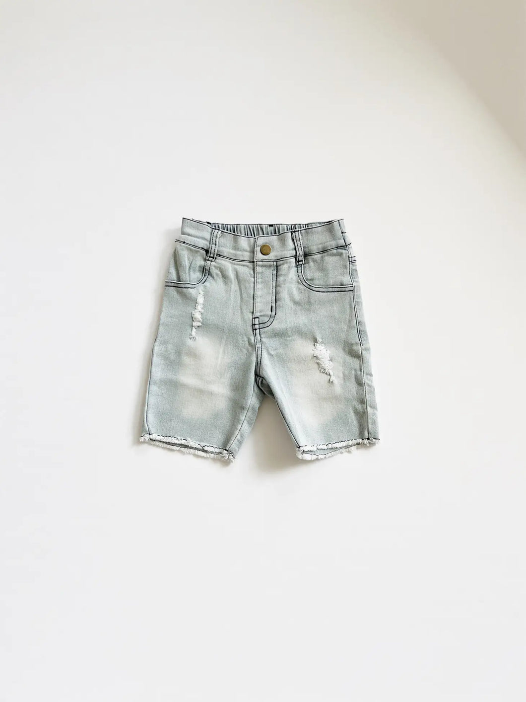 Slate Gray Bermuda Denim Shorts